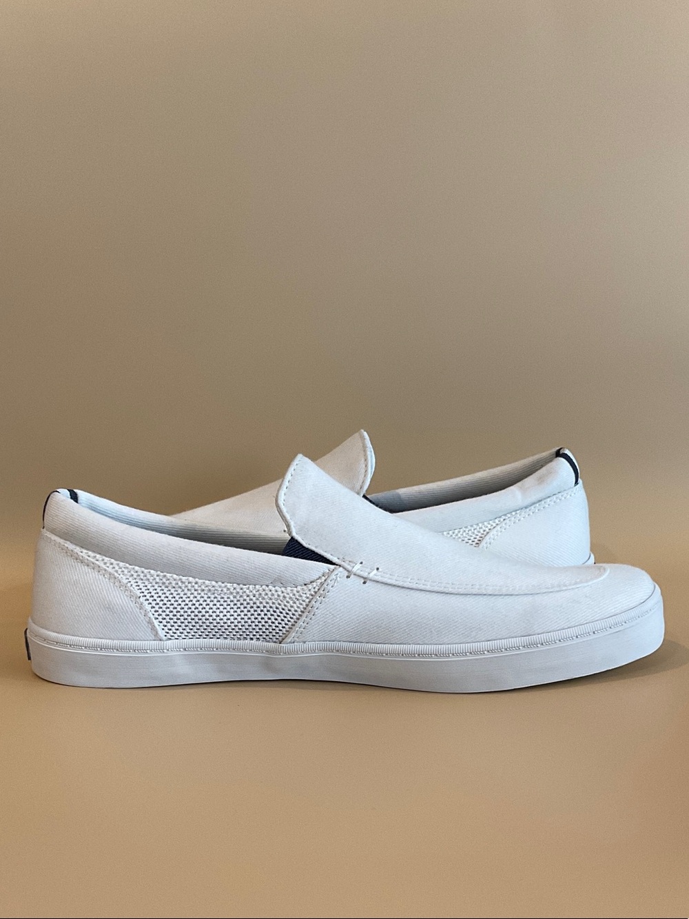 Sperry Men's Slip-On Canvas Sneakers in White - Picture 7 of 9